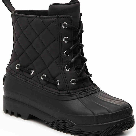 Sperry Women's Gosling Quilted Waterproof Duck Booties - Black - Picture 1 of 10